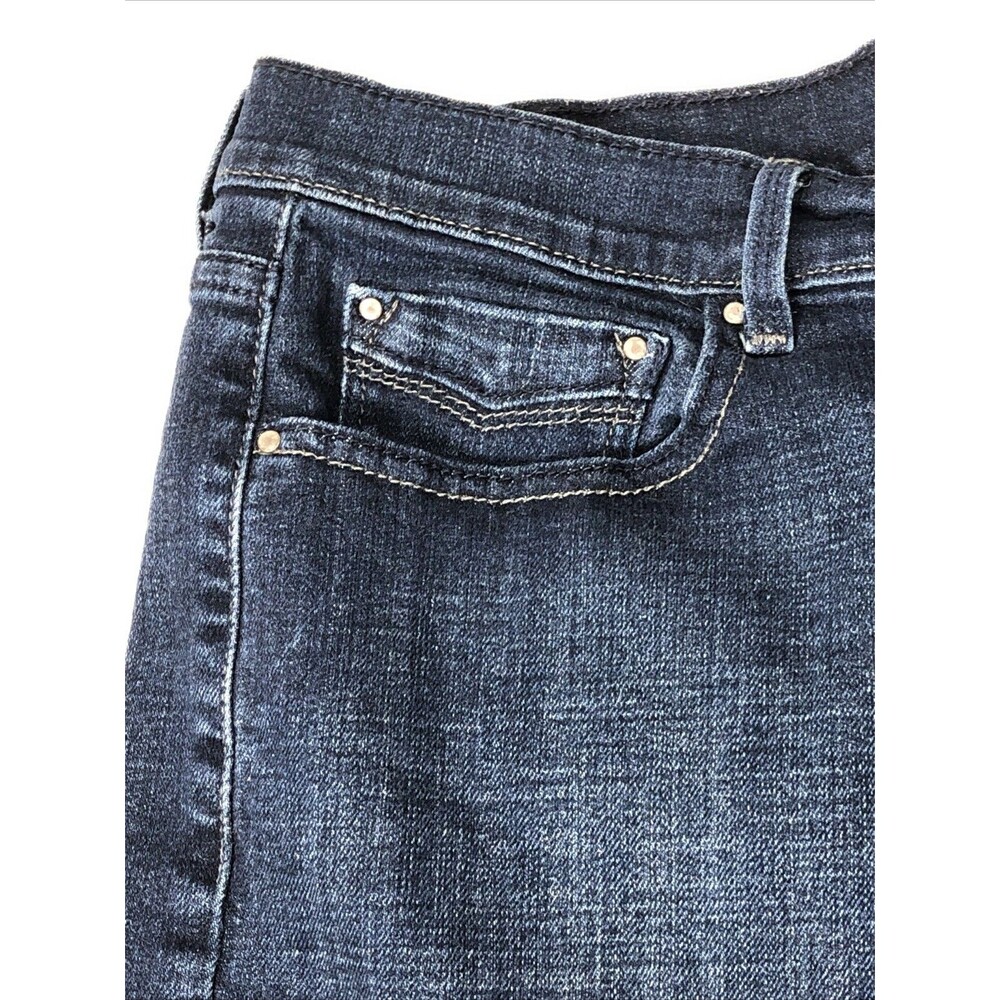 Levis Womens 515 Jean Shorts Blue Stretch Medium Wash Mid Rise Pockets 12 - Picture 5 of 13